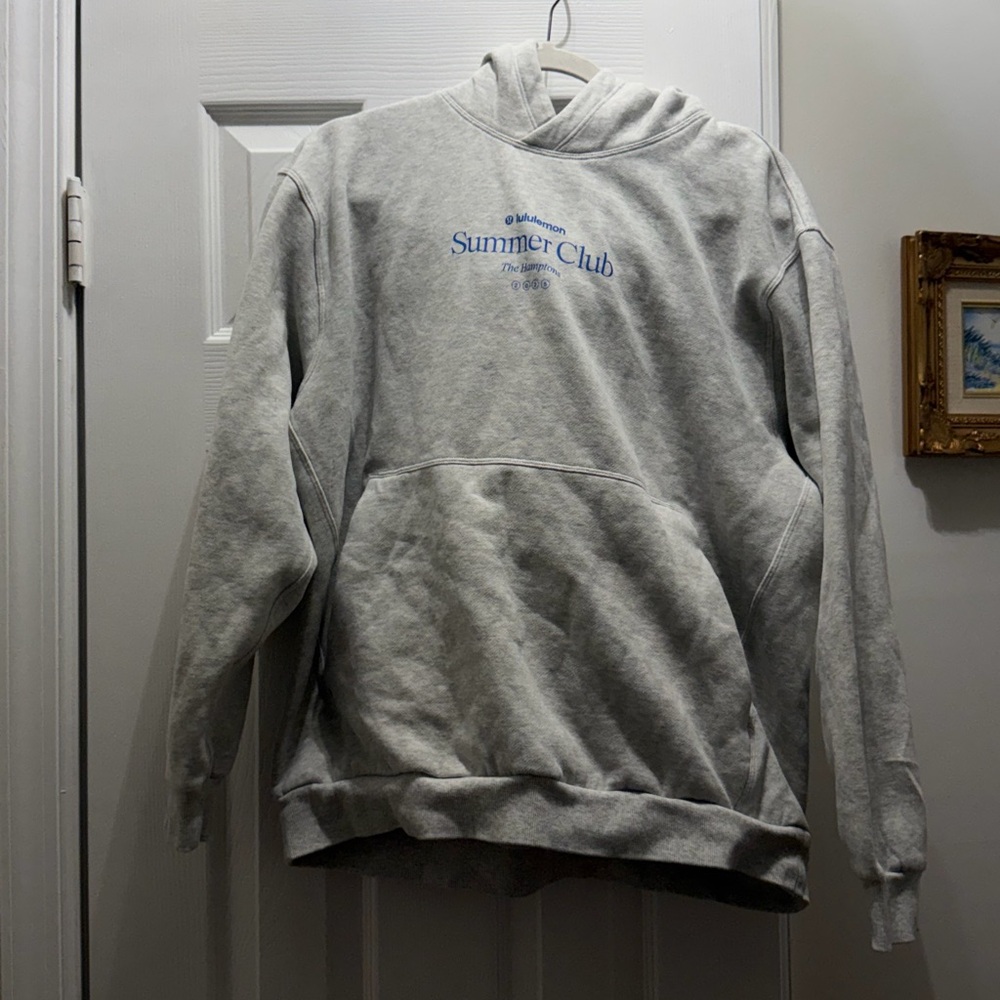 Rare Sold Out Lululemon Athletica Light Gray Hamptons Summer Club Hoodie L Large